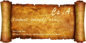 Csobai Aszpázia névjegykártya
